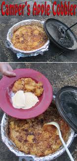 Camper S Outdoor Apple Cobbler Camping Desserts Campfire Food Camping Food