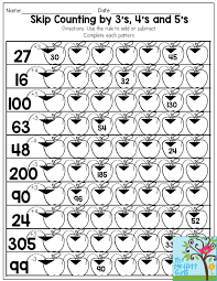 Skip Counting By 3 S 4 S And 5 S Fun Multiplication Facts Review For Back To School In 3rd Grade Skip Counting Worksheets Math Patterns Counting Worksheets