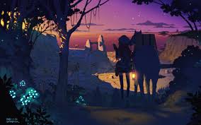 If you're looking for the best anime city background then wallpapertag is the place to be. Star Girl Cap Sunset Nature City Art Sky Trees Forest Horse Anime Lights Plants Wallpapers Hd Desktop And Mobile Backgrounds
