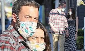 Ben affleck and girlfriend ana de armas looked very much in love as they walked their adorable pups in the la neighborhood of venice. Ben Affleck And Quarantine Partner Ana De Armas Don Matching Face Masks For Venice Stroll Daily Mail Online