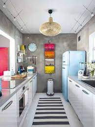 While the owner of the galley kitchen could also do some research and remodel the new galley kitchen space based on their own ideas. 6 Small Galley Kitchen Ideas That Are Straight Up Great Small Galley Kitchens Kitchen Design Small Funky Kitchen