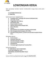 Lowongan kerja di pontianak tanpa izasah. Tulisan Random Lowongan Kerja Pontianak