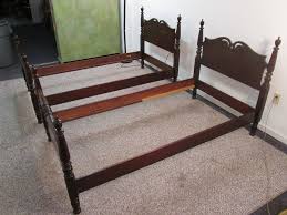 Kayser contemporary stairway twin low loft bed with 3 drawers in a cherry painted wood | recommended for children 6. Pair Of Matching Solid Cherry Twin Beds Excellent Ebay Wooden Platform Bed Bed Twin Bed
