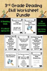 3rd Grade Reading Worksheet Bundle In 2020 Reading Skills Worksheets 3rd Grade Reading Reading Worksheets