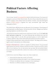 Political factors affecting business in malaysia. Political Factors Affecting Business