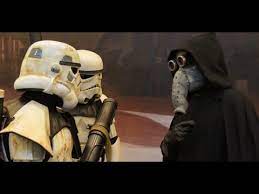 Hän pukeutui mustaan kaapuun ja piti silmiensä edessä mustia laseja, koska hänen silmänsä olivat hyvin herkät tatooinen kaksoisauringon valolle. Garindan Long Snoot Star Wars Informant Youtube