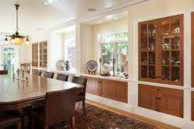 I love the corner white dining room built in cabinet. Dining Room Built Ins Houzz