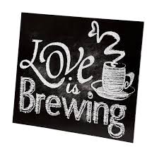 Love Is Brewing Tabletop Sign Discontinued Coffee Bridal Shower Coffee Wedding Coffee Bar Wedding
