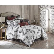 Get great deals on toile french country bedding. Colcha Linens Cl Tb Cn Qn Toile Back In Black Comforter Set 44 Non Reversible Linen Queen Walmart Com Walmart Com