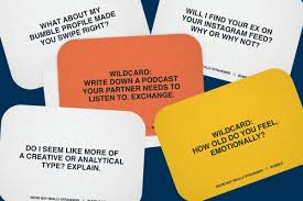 From there it serves up more photos, instagram and spotify accounts (if connected), answers to the questions filled out during signup (nightclub or netflix?), and location. Bumble Wnrs X Bumble A Card Game That Connects