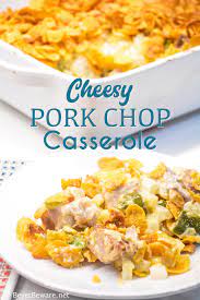 Stir in the beans, soup, tomatoes, chiles, rice, water, salsa and cumin. Cheesy Pork Chop Casserole How To Use Leftover Pork Chops
