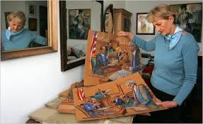 A courtroom sketch is an artistic depiction of the proceedings in a court of law. U S Buying Marilyn Church S Courtroom Sketches The New York Times