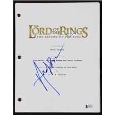 The lord of the rings: Andy Serkis Signed The Lord Of The Rings The Return Of The King Full Movie Script Beckett Coa