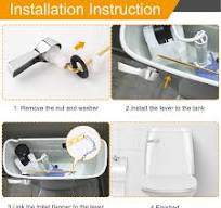 Hibbent Universal Metal Front Mount Toilet Handle Replacement Kit, Brass  Toilet Flush Tank Lever with Stainless Steel Flapper Chains for Most  Toilets, ...