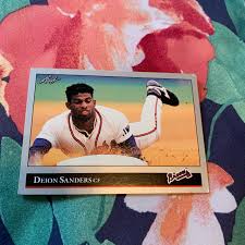 This website uses technologies such as cookies to provide you a better user. 1992 Deion Sanders Baseball Card Atlanta Braves The Depop