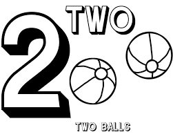 Free Number 2 Twov Balls Coloring Sheet Preschool Number Worksheets Free Preschool Worksheets Printable Preschool Worksheets