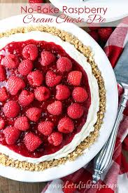 Spread over a layer of cream, squish in some raspberries, then repeat with another layer of biscuits, pressing down slightly to stick. No Bake Raspberry Cream Cheese Pie Let S Dish Recipes