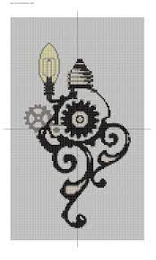Vintage grandmothers phone steampunk cross stitch pattern | etsy. Cross Stitch Pattern Steampunk Lightbulb Gear Cog Design Pdf Download House Decor Housewarming Costuming Pillow Cross Stitch Art Cross Stitch Patterns Stitch Patterns