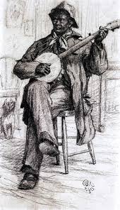 The banjo lesson is part of the hampton university collection. Banjo Player By Charles Ethan Porter Hand Painted Oil Painting Black And White Painting Banjo Painting