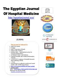 The Egyptian Journal Of Hospital Medicine