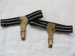 Black And White Braces Vintage Pair Men S Sock Garters Black And White Striped Sock Suspenders Single Grip Sock Braces In 2020 Grip Socks Sock Suspenders Mens Socks