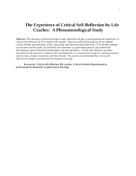 We list the most common interview questions and offer expert tips common traditional job interview questions. Pdf The Experience Of Critical Self Reflection By Life Coaches A Phenomenological Study