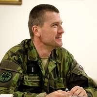 Sgt. Maj. of the Army Raymond F. Chandler III signs