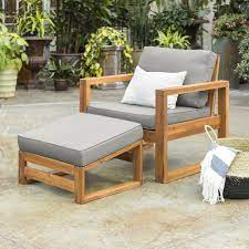 union rustic lydon patio chair with cushion and ottoman reviews wayfair modern patio furniture patio chairs outdoor patio chairs