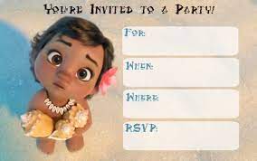 Free Printable Moana Invitations Moana Birthday Invitation Moana Invitation Moana Birthday