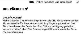 Dhl paket hat seinen sitz in bonn. Deutsche Post Frankieren Von Packchen Mit Briefmarken Seit 1 Januar 2021 Nicht Mehr Zulassig