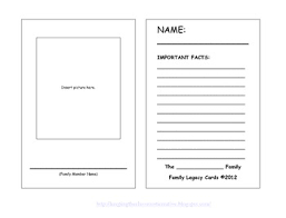 You can customize every detail of your card design, including the baseball cartoon, card colors, bio details, player profile and trivia. Trading Card Template Worksheets Teaching Resources Tpt