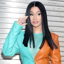 Cardi B Stayed Up All Night Getting A Neon Green Stiletto Manicure Photos Allure