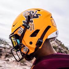 Arizonastatefootball On Instagram Sparky Is Back For The Territorial Cup Let S Keep The Cup Where Is Be Football Helmets Football Arizona State University