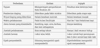 Perbedaan dari segi arti hukum waktu syarat hewan. Apa Perbedaan Antara Qurban Dan Aqiqah Brainly Co Id