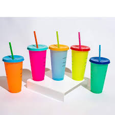 If you run a small coffee business and pride yourself on having disposable coffee cups as typically, disposable coffee cups are drab in style, but these buck the trend. Color Changing Cold Cups 24 Oz Plastic Tumblers With Lids Straws 5 Pcs Reusable Cold Drink Cups Summer Coffee Tumblers 5 Darker Reusable Cups Walmart Com Walmart Com