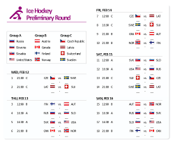View the competition schedule and live results for the summer olympics in tokyo. Sochi 2014 Olympics Men S Hockey Tournament Schedule Infographics