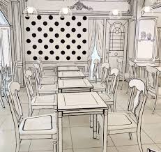 Cafe In Tokyo Was Designed To Look Like The 2d Pages Of A Coloring Book 12 Tomatoes Cafe Interior Cafe Interior Design Restaurant Interior Design