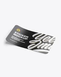 Present your design on this mockup. Glossy Sticker Mockup In Stationery Mockups On Yellow Images Object Mockups