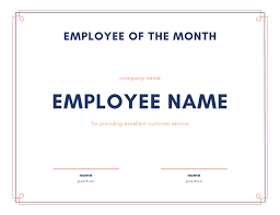 Community service certificate template fresh invitation card. 10 Employee Of The Month Templates Your Employees Will Love