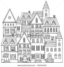 3d Zeichnen Haus In 2020 Black And White Sketches House Doodle House Illustration