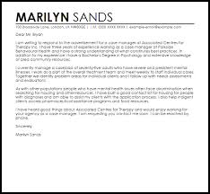Case Manager Sample Cover Letter Cover Letter Templates Examples