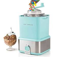 Nostalgia Electrics 2 Qt Ice Cream Maker With Candy Crush In Aqua Bed Bath Beyond Electric Ice Cream Maker Ice Cream Maker Nostalgia Electrics