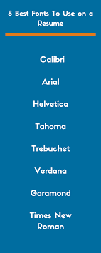 the best fonts to use on a resume