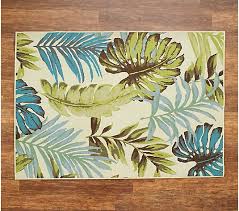 Jonathan y tropics palm leaves indoor/outdoor cream/orange 8 ft. Tommy Bahama 5 1 X 7 Palm Leaves Indoor Outdoor Rug Qvc Com