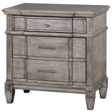 Choose from our 2 drawer, 3 drawer or art deco nightstands. Furniture Of America Elna Transitional Solid Wood 3 Drawer Nightstand In Gray Idf 7855n