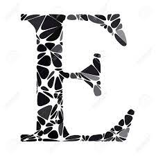 E, wooden alphabet letter on white background stock photo. Black Alphabet E Cell Style Creative Design Templates Royalty Free Cliparts Vectors And Stock Illustration Image 50347661