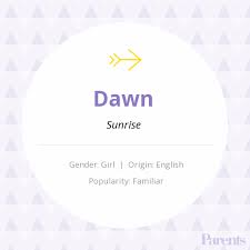 Dawn Names With Meaning Baby Names Cute Names