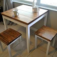 Farmhouse Breakfast Or Small Dining Table Set With Or Without Stools Dining Room Small Small Dining Table Set Small Kitchen Tables The old bench did have shelves underneath.