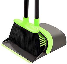 Amazon Com Sangfor Broom And Dustpan Set Cleaning Supplies Upright Broom And Dustpan Combo With Long Extendable Broom And Dustpan Cleaning Cleaning Supplies