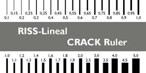Kostenlose druckbare lineale ideen für neues hobby. Riss Lineal Mit Rissbreitenskala Und Fotomassstab Mit Farbreferenz
